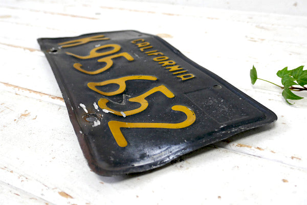 カリフォルニア・K95 652・1963・ビンテージ②ブラック×イエロー・ナンバープレート・アメ車