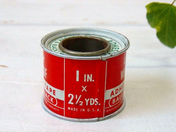 【Curity】小さなティン製・ヴィンテージ・テープ缶/ティン缶　USA