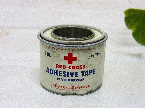 【ジョンソン&ジョンソン】小さなティン製・ヴィンテージ・テープ缶/ティン缶　USA
