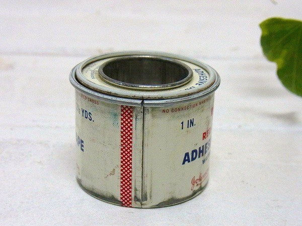 【ジョンソン&ジョンソン】小さなティン製・ヴィンテージ・テープ缶/ティン缶　USA