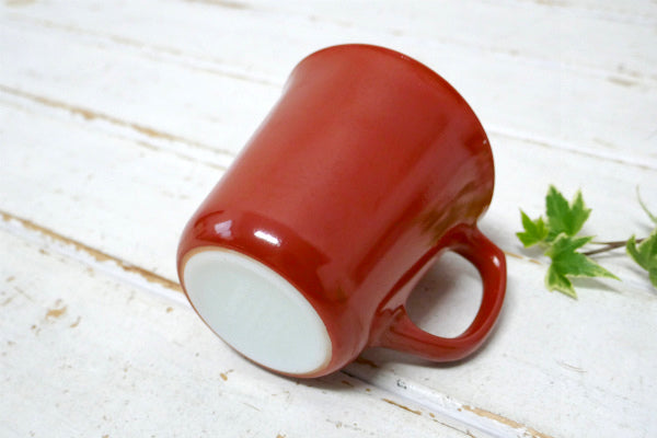 CORNING コーニング 赤茶色 ミルクガラス ヴィンテージ マグカップ コーヒーマグ 食器