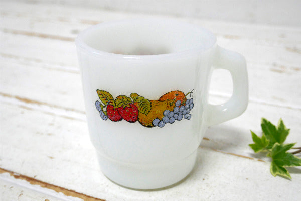 FireKing ファイヤーキング  ネイチャーズバウンティ フルーツ柄 マグカップ 食器 USA