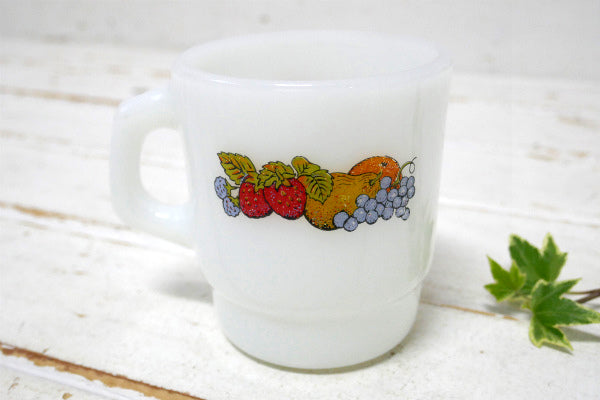 FireKing ファイヤーキング  ネイチャーズバウンティ フルーツ柄 マグカップ 食器 USA