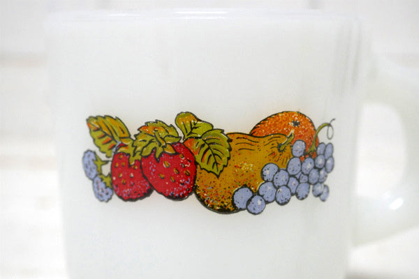 FireKing ファイヤーキング  ネイチャーズバウンティ フルーツ柄 マグカップ 食器 USA