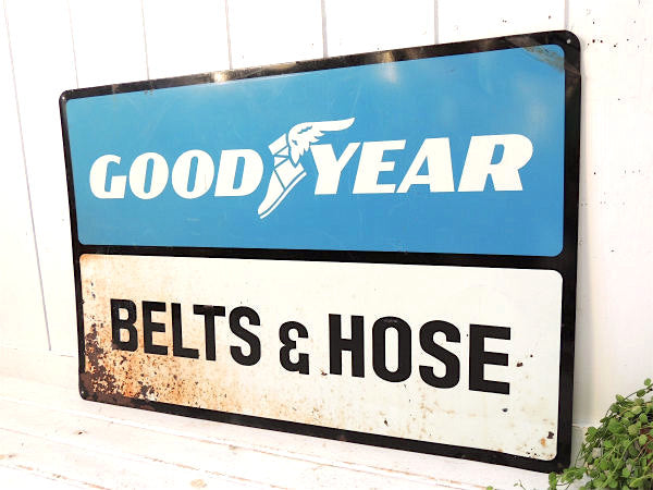 【GOODYEAR・BELTS&HOSE】グッドイヤー・ヴィンテージ・アドバタイジング・サイン・看板