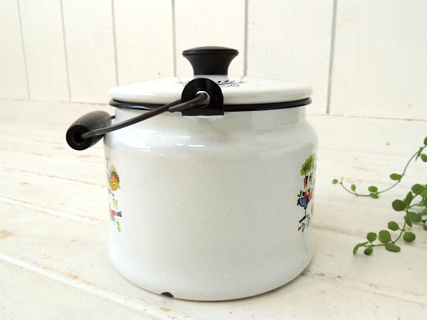 ジョルジュ ブリアール US ホーロー・フルーツ柄・ヴィンテージ・ケトル ポット キッチン雑貨