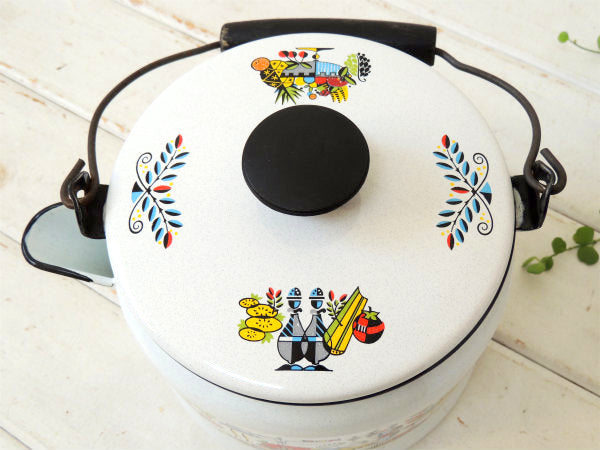 ジョルジュ ブリアール US ホーロー・フルーツ柄・ヴィンテージ・ケトル ポット キッチン雑貨