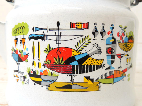 ジョルジュ ブリアール US ホーロー・フルーツ柄・ヴィンテージ・ケトル ポット キッチン雑貨