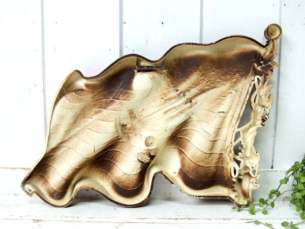 【波打ち・星条旗】1970s~・アメリカンフラッグ・ヴィンテージ・壁掛け式・サイン・看板