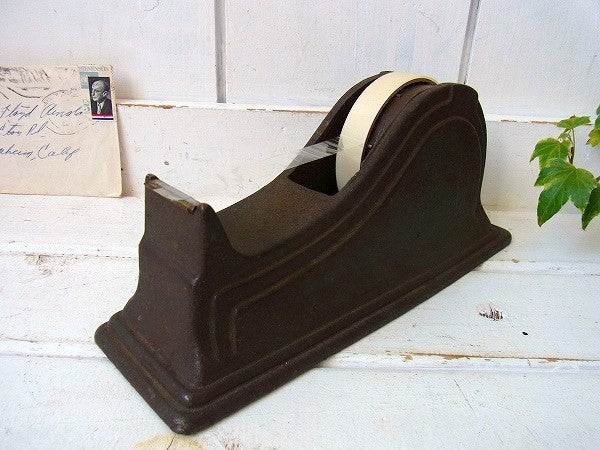 【TEXCEL TAPE】古いアイアン製・アンティーク・テープカッター/テープディスペンサー