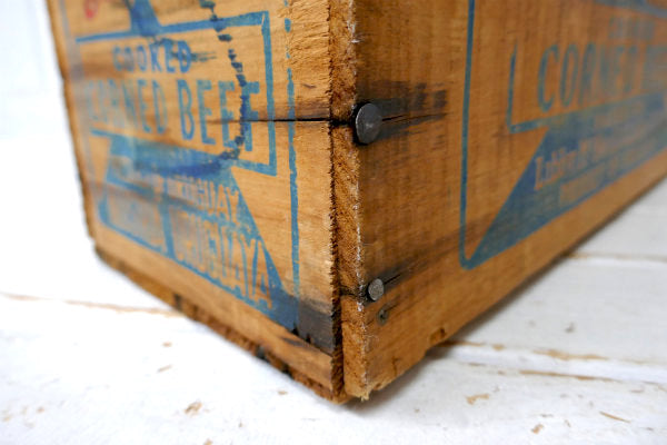 Libby リビー・コンビーフ・ヴィンテージ・アドバタイジング・ウッドボックス・木箱・USA