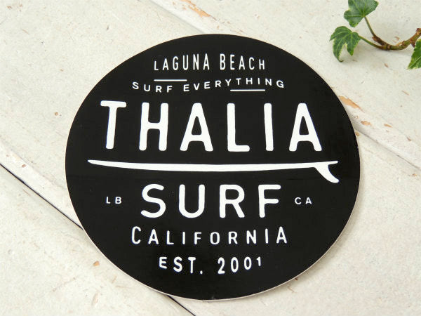 【THALIA SURF/ラグナビーチ】サーフショップ・カリフォルニア・ステッカー/ブラック