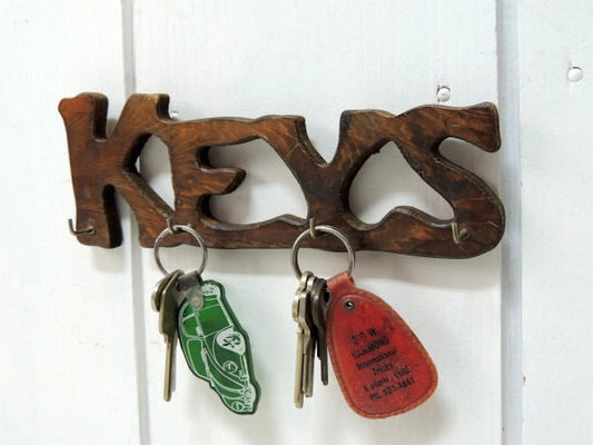 【KEYS】木製・ヴィンテージ・キーフック・鍵フック・壁飾り・インテリア