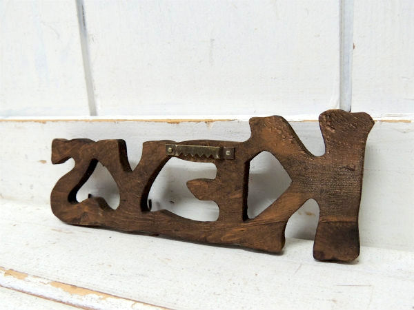 【KEYS】木製・ヴィンテージ・キーフック・鍵フック・壁飾り・インテリア