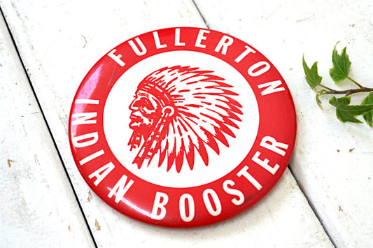 INDIANA インディアン FULLERTON BIGサイズ ビンテージ・カレッジ・缶バッジ US