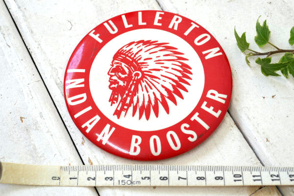 INDIANA インディアン FULLERTON BIGサイズ ビンテージ・カレッジ・缶バッジ US