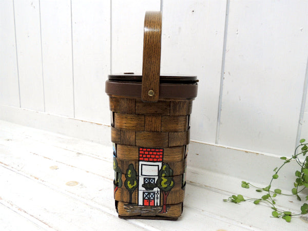 【Caro-Nan】1979年・トラベルシリーズ・アンティーク・カロナンバスケット/カゴバッグ