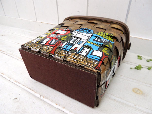 【Caro-Nan】1979年・トラベルシリーズ・アンティーク・カロナンバスケット/カゴバッグ