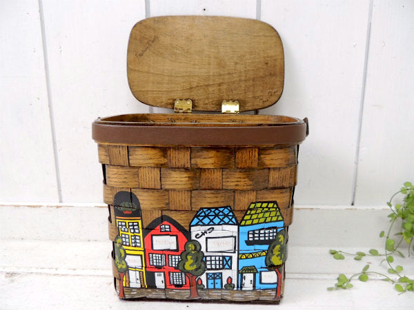 【Caro-Nan】1979年・トラベルシリーズ・アンティーク・カロナンバスケット/カゴバッグ