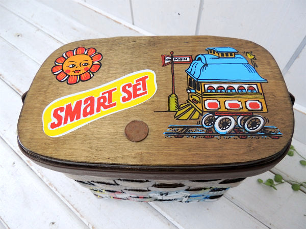 【Caro-Nan】1979年・トラベルシリーズ・アンティーク・カロナンバスケット/カゴバッグ