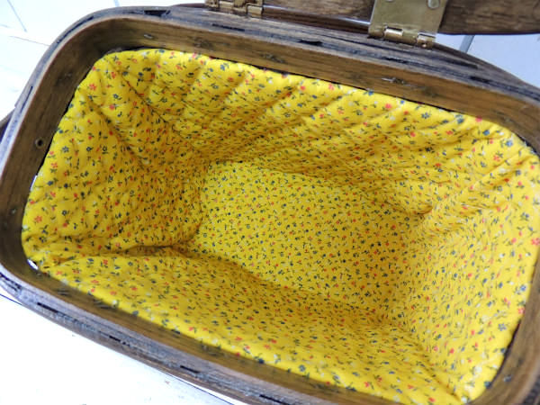 【Caro-Nan】1979年・トラベルシリーズ・アンティーク・カロナンバスケット/カゴバッグ