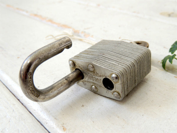 【Master・マスターロック】ヴィンテージ・南京錠・パッドロック・真鍮製・鍵付き・USA