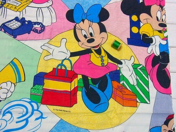 【ミニーマウス】ディズニー・ヴィンテージ・ユーズドシーツ(ボックスタイプ)　USA