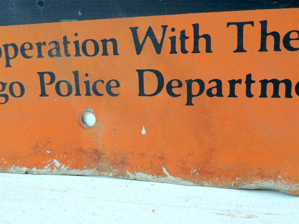 【警察署・ポリス】カリフォルニア・サンディエゴ・ビンテージ・ストリートサイン・看板