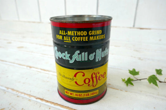 Chock full o'Nuts Coffee ニューヨーク ヴィンテージ コーヒー缶 カラフル