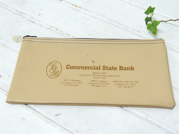 【Commercial State Bank】ジッパー式・バンクバッグ デポジットバッグ 鞄 ポーチ