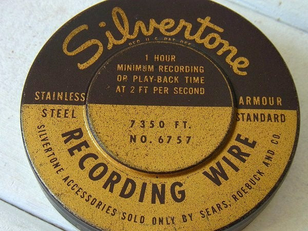 【SEARS】ワイヤーレコーダー・ティン製・ヴィンテージ・ティン缶　USA