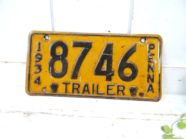 【1934/ペンシルベニア/TRAILER】トレーラー・ヴィンテージ・ナンバープレート