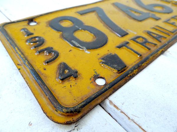 【1934/ペンシルベニア/TRAILER】トレーラー・ヴィンテージ・ナンバープレート