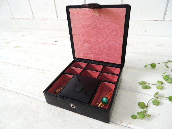 PIONEER スペイン ラムスキン製 ヴィンテージ　ジュエリーケース　アクセサリーケース 宝石箱　時計保管ケース ジュエリーボックス