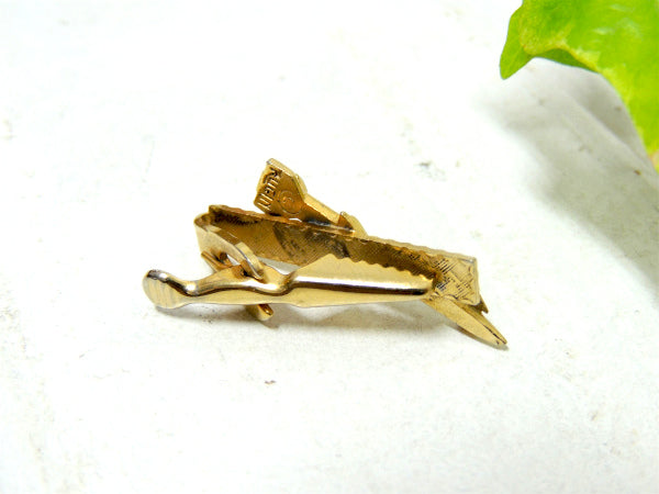 【RUGIN・ロケット&ミサイルモチーフ】ヴィンテージ・タイピン・ゴールド色・ミリタリー