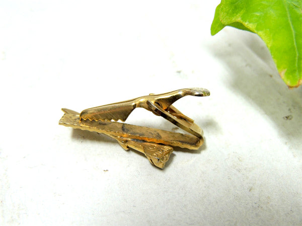 【RUGIN・ロケット&ミサイルモチーフ】ヴィンテージ・タイピン・ゴールド色・ミリタリー