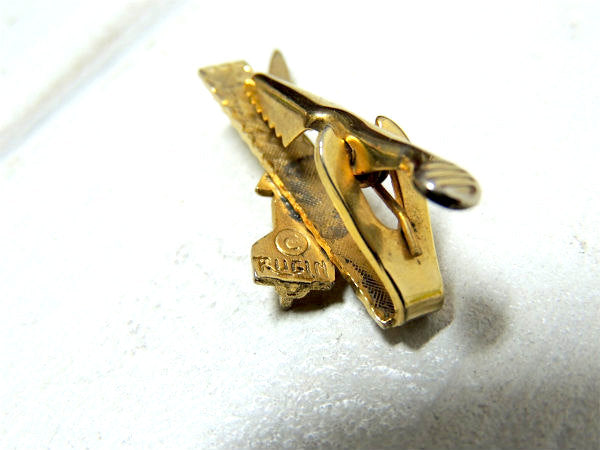 【RUGIN・ロケット&ミサイルモチーフ】ヴィンテージ・タイピン・ゴールド色・ミリタリー