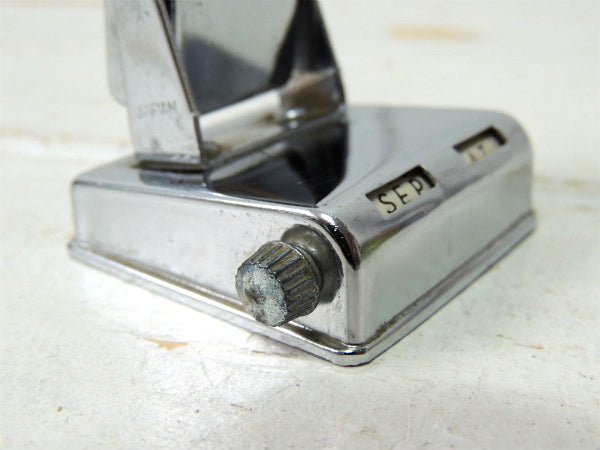 【シルバートーン】回転式・アンティーク・デスクカレンダー・卓上カレンダー ・里帰り品・JAPAN