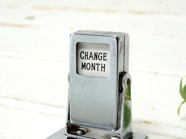 【シルバートーン】回転式・アンティーク・デスクカレンダー・卓上カレンダー ・里帰り品・JAPAN