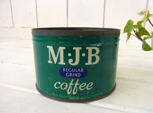【MJB】ブリキ製・ヴィンテージ・コーヒー缶/ティン缶 USA