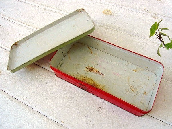 【REXALL】ティン製・ヴィンテージ・ファーストエイドキット/救急箱/ティン缶 USA