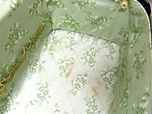 【アメリカンツーリスター】オリーブグリーン色・2段式・ヴィンテージ・メイクボックス/コスメボックス