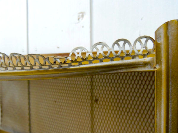 ゴールド色・タオルハンガー付き・2段式・ヴィンテージ・シェルフ/飾り棚/ウォールシェルフ