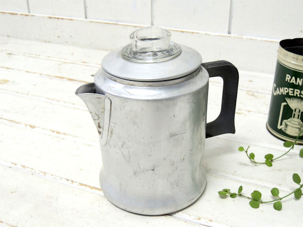 【COMET社】アルミ製・ヴィンテージ・パーコレーター/コーヒーポット/アウトドア/ジャンク品