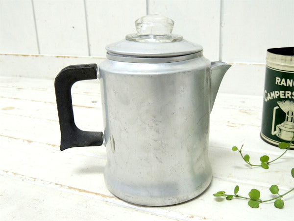 【COMET社】アルミ製・ヴィンテージ・パーコレーター/コーヒーポット/アウトドア/ジャンク品