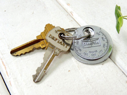 【CHAMPION・チャンピオン・ツール】ヴィンテージ・プラグ・ギャップゲージ・鍵2本・キーホルダー