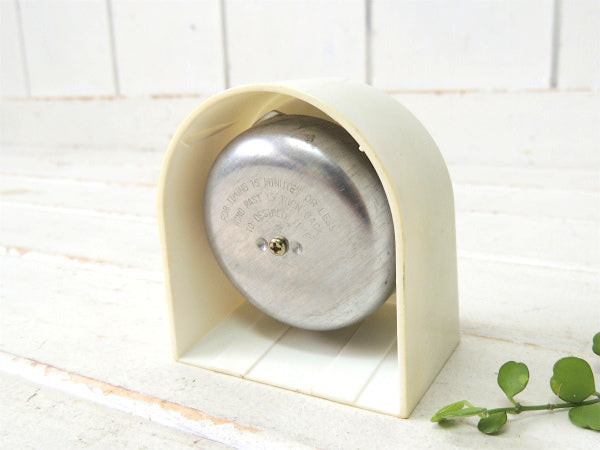 【Sunbeam】ホワイト・プラスティック製・ヴィンテージ・キッチンタイマー/タイマー USA