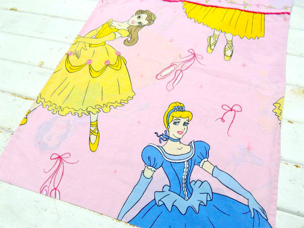 【ディズニープリンセス】シンデレラ&オーロラ姫&美女と野獣のベル・USEDピロケース・枕カバー