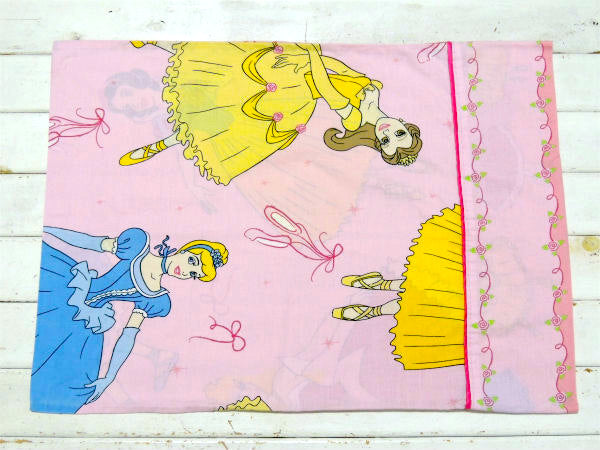 【ディズニープリンセス】シンデレラ&オーロラ姫&美女と野獣のベル・USEDピロケース・枕カバー