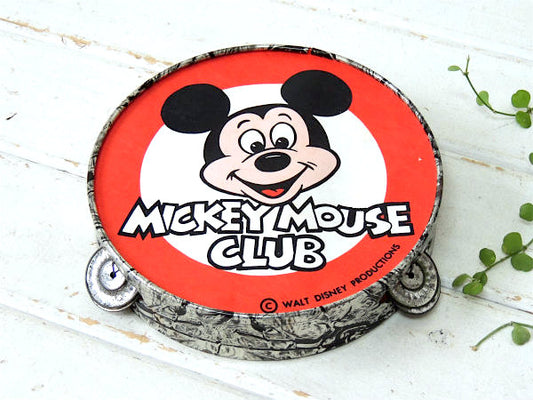 【1960s・ミッキーマウスクラブ】ディズニー・ヴィンテージ・TOY・タンバリン・楽器